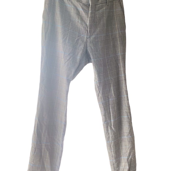 Topman Mens grey and white checkered trousers size 36 regular with pockets - Picture 2 of 5